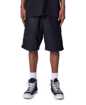 mnml Men's Ultra Baggy Stud Leather Shorts