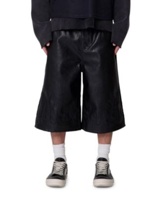 mnml Men's Ultra Baggy Leather Flame Shorts
