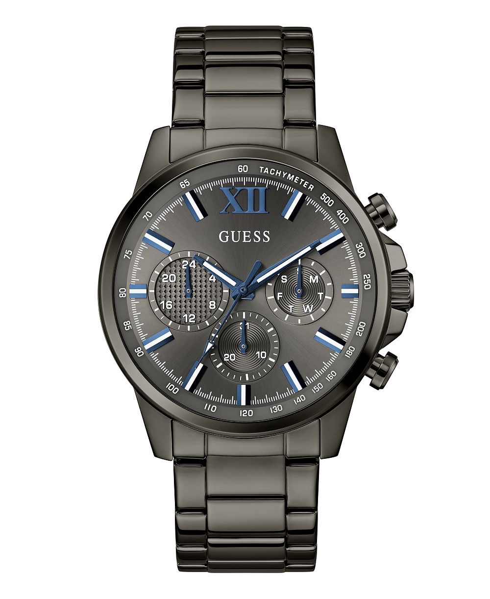 Мужские часы GUESS Quartz Gunmetal Stainless Steel 44mm