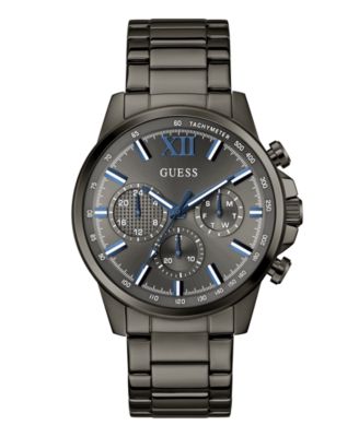 GUESS Men's Quartz Gunmetal Stainless Steel Watch 44mm