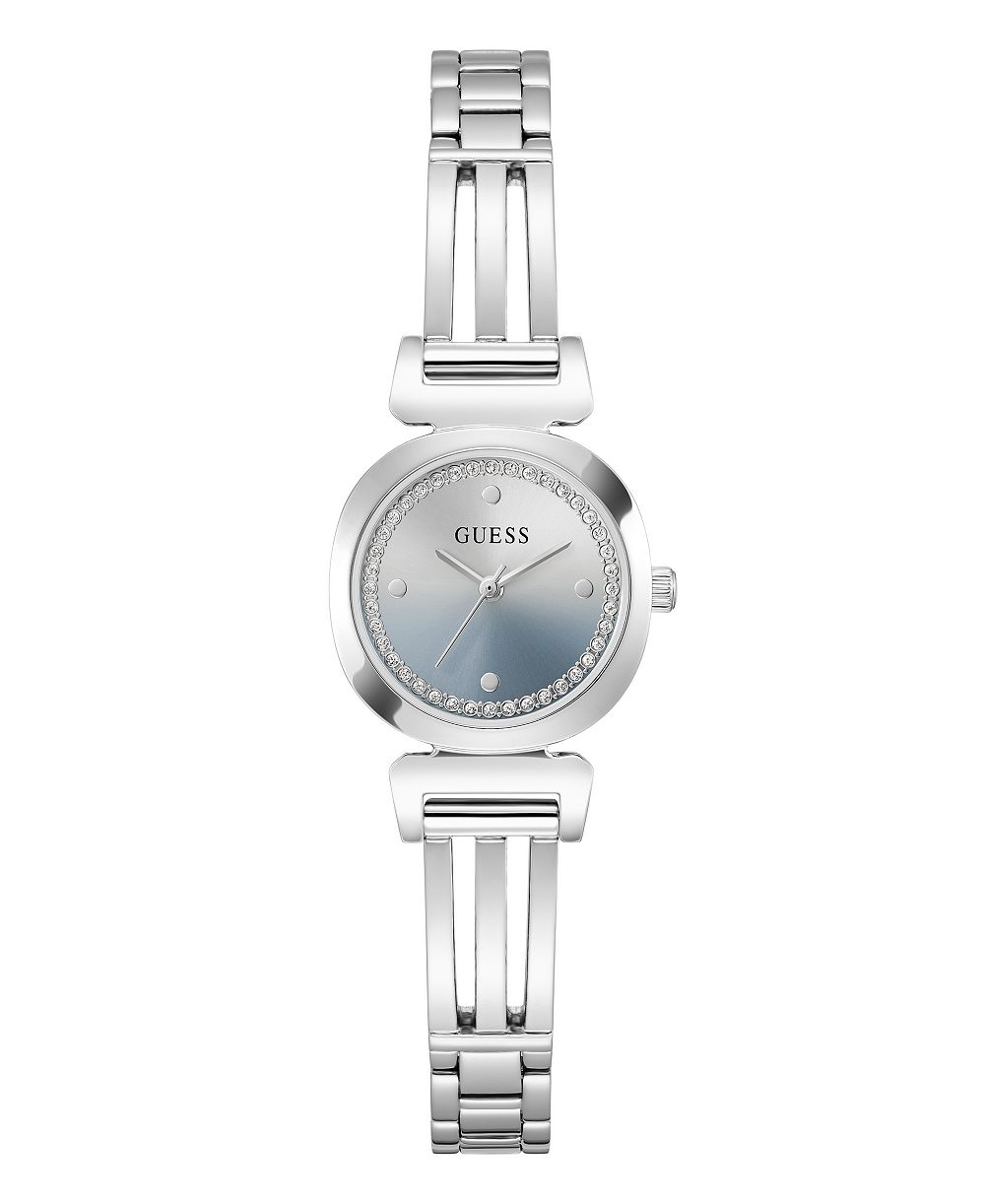 GUESS Женские кварцевые часы из нержавеющей стали серебристого цвета 24mm