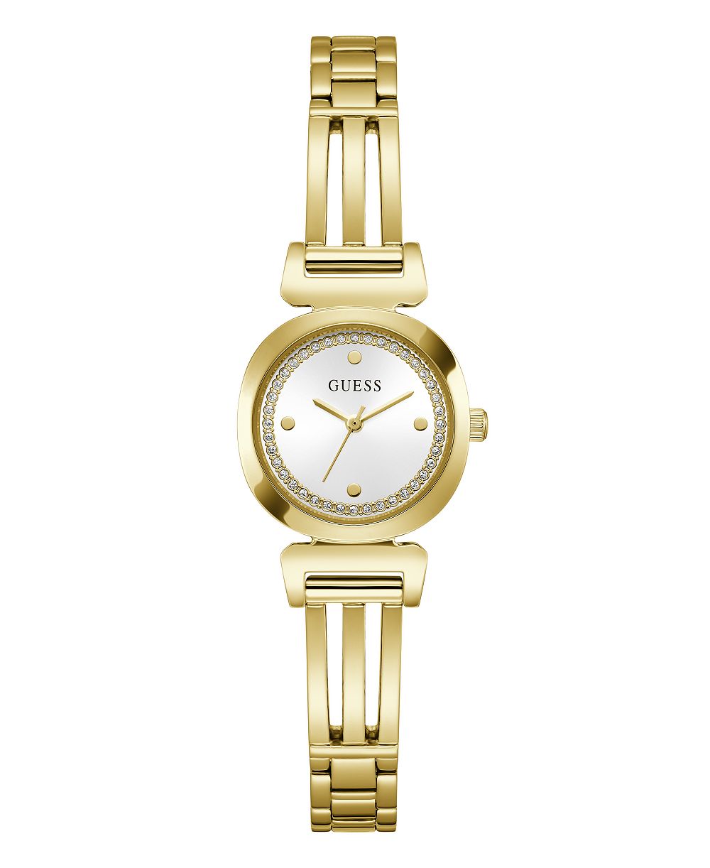 Женские кварцевые часы GUESS из нержавеющей стали с золотистым покрытием 24mm