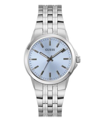Мужские часы GUESS Quartz Silver-Tone Stainless Steel 39mm