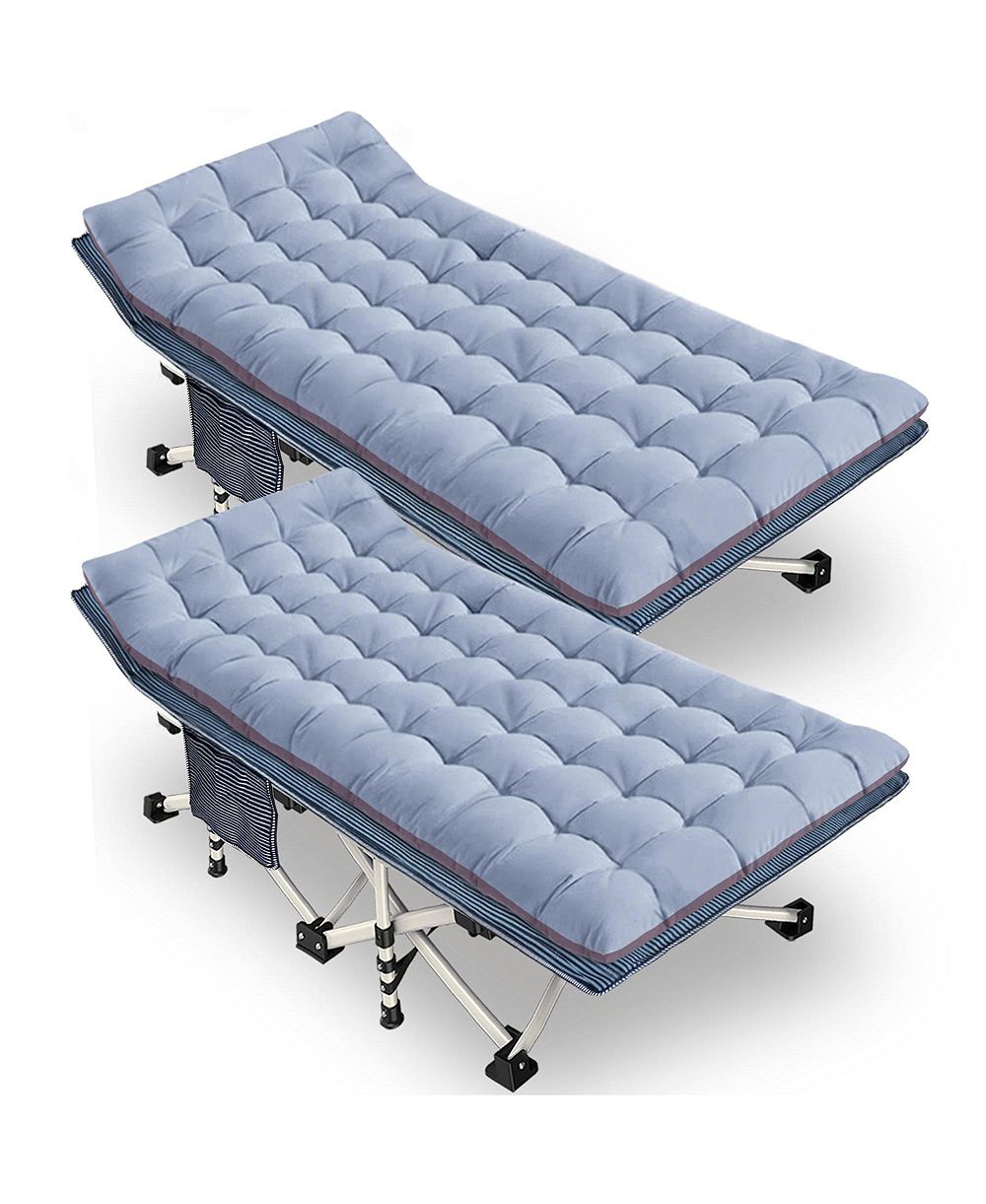 AOFAR 2 Pack Camping Cot Folding Bed Portable Sleep Mattress Carry Bag