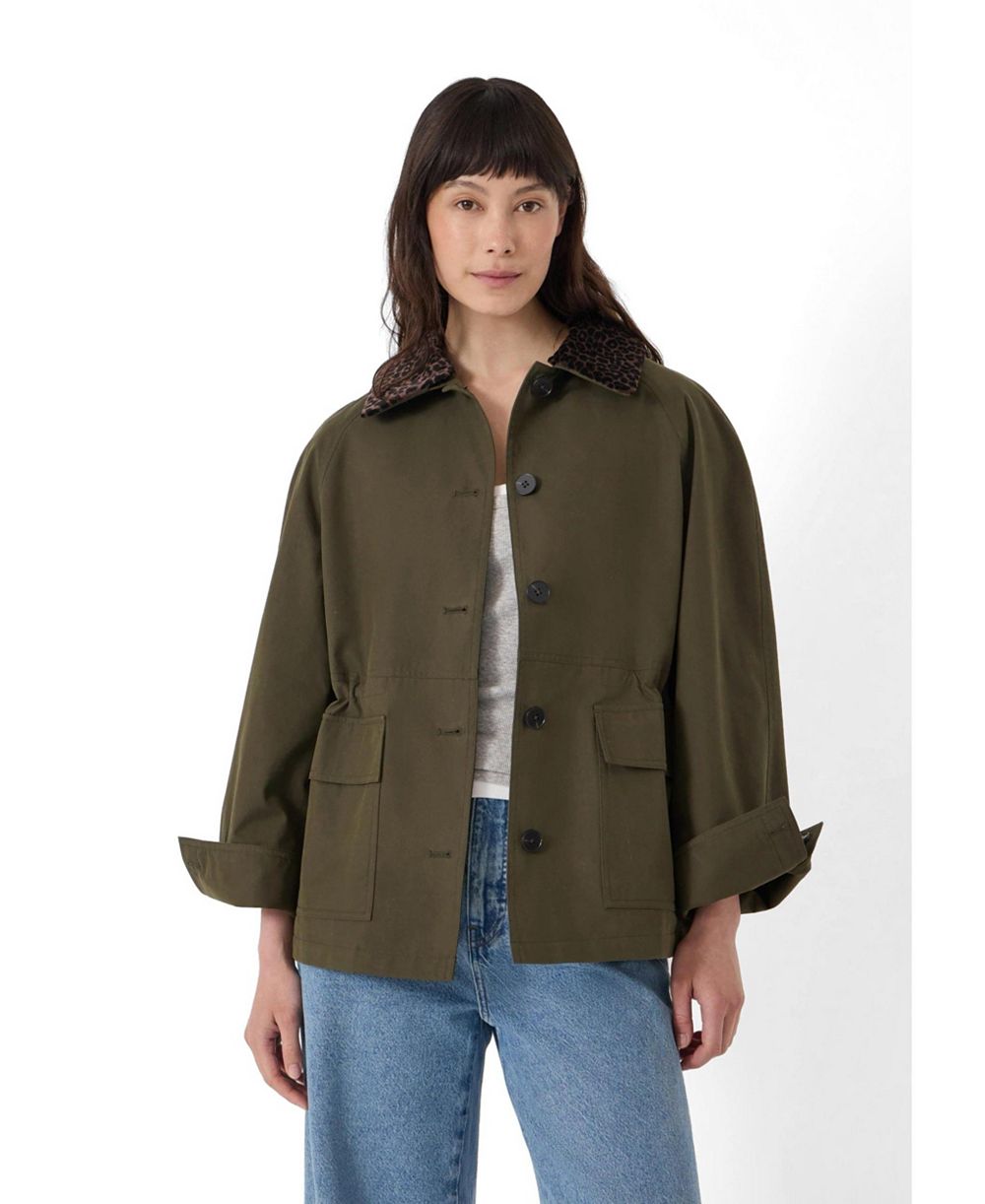 Hush Women's Leopard Collar Barn Jacket