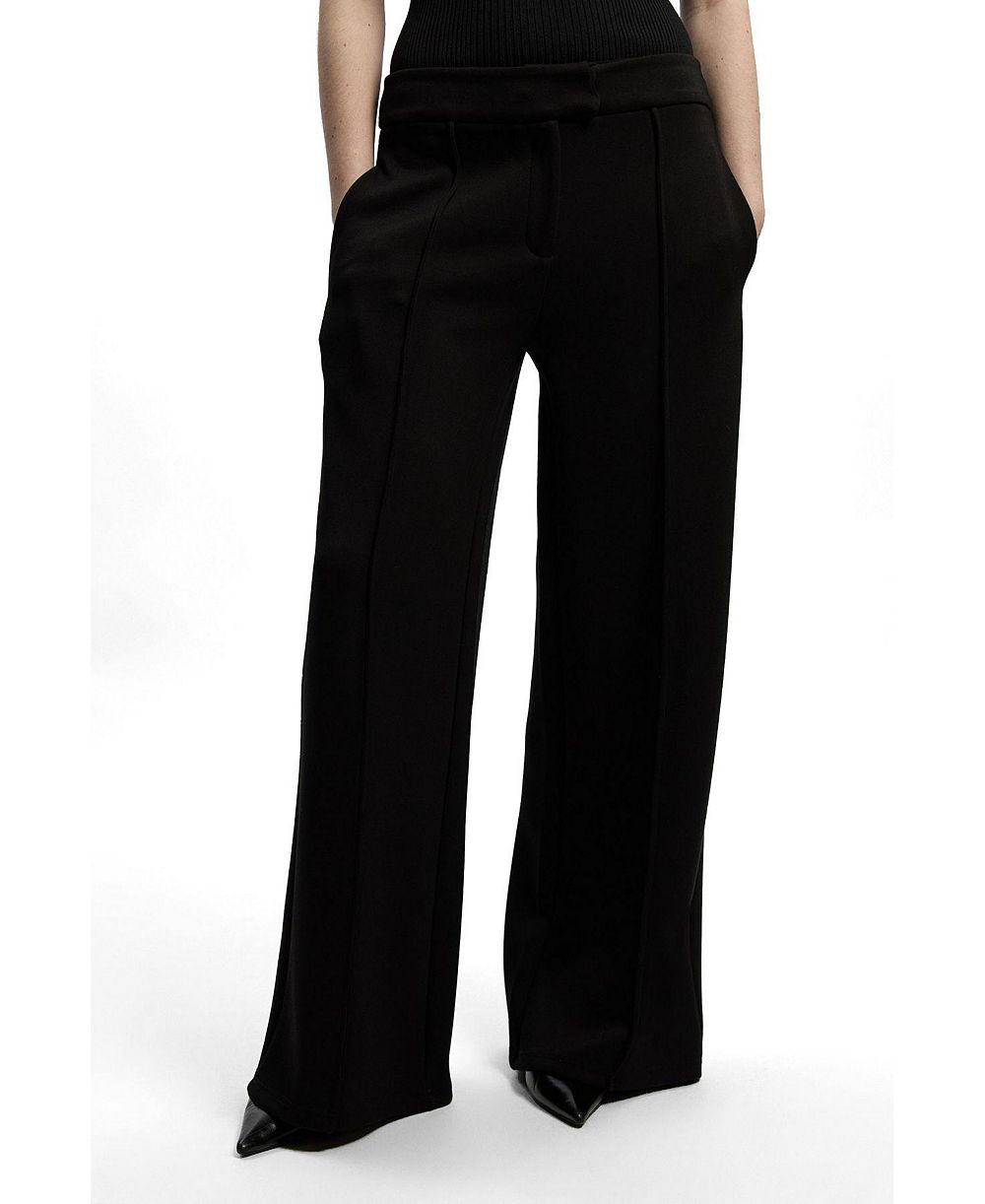 Karen Millen Women's Ponte Wide Leg Trouser