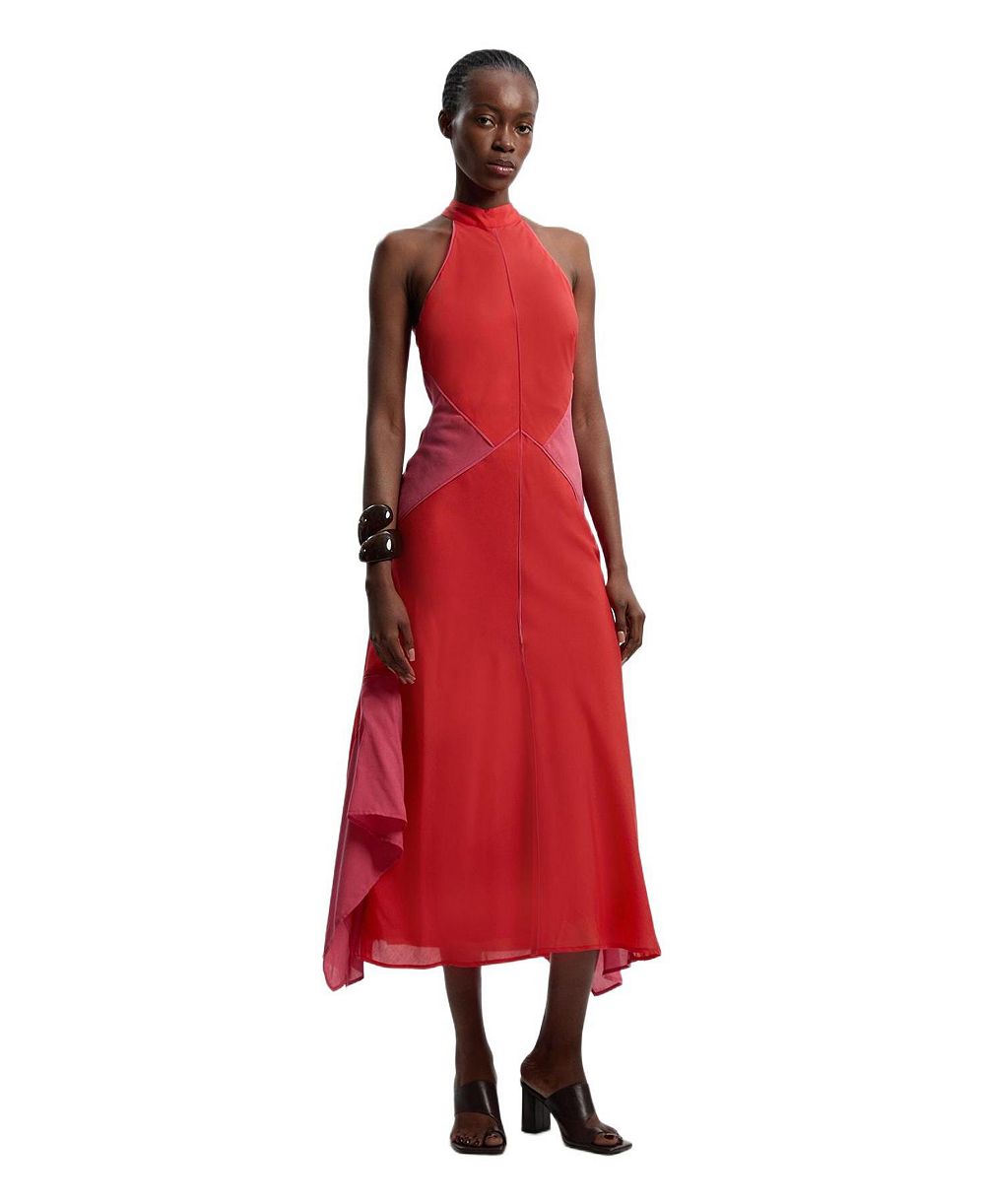 Платье миди A-Line Block Halter Женский Karen Millen