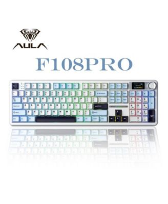 AULA Механическая игровая клавиатура AULA F108 Pro, 104 клавиши, RGB, 8000 mAh