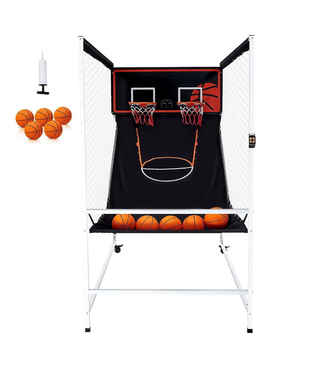 Игровой автомат VEVOR Indoor Double Basketball Arcade Game Iron Cage 2 Player 5 Balls