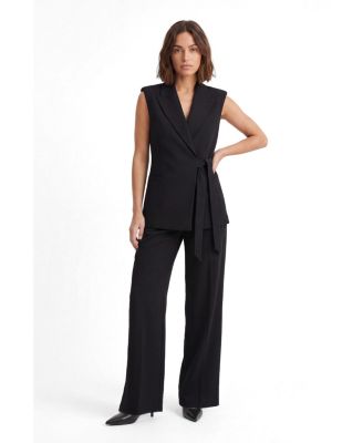 Karen Millen Женские брюки с высокой талией и широкими штанинами