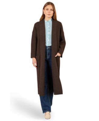 Yumi Женский вязаный длинный кардиган макси