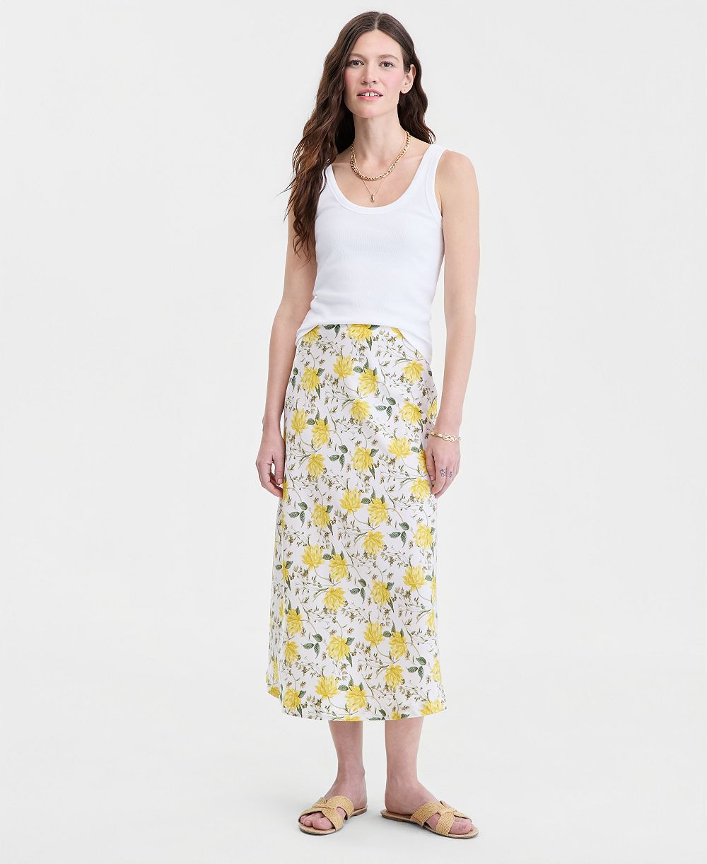 On 34th Women's Printed Midi Slip Skirt, Macy's Exclusive