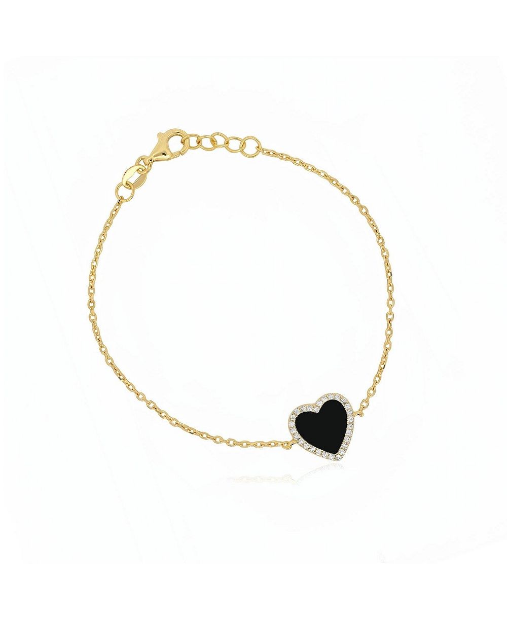 Браслет The Lovery с подвеской в форме сердца, покрытие 14K Gold-Plated, серебро Sterling Silver