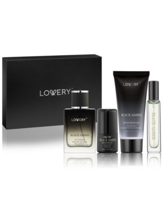 Lovery Men's 5-Pices. Black Amber Eau de Parfum Gift Set