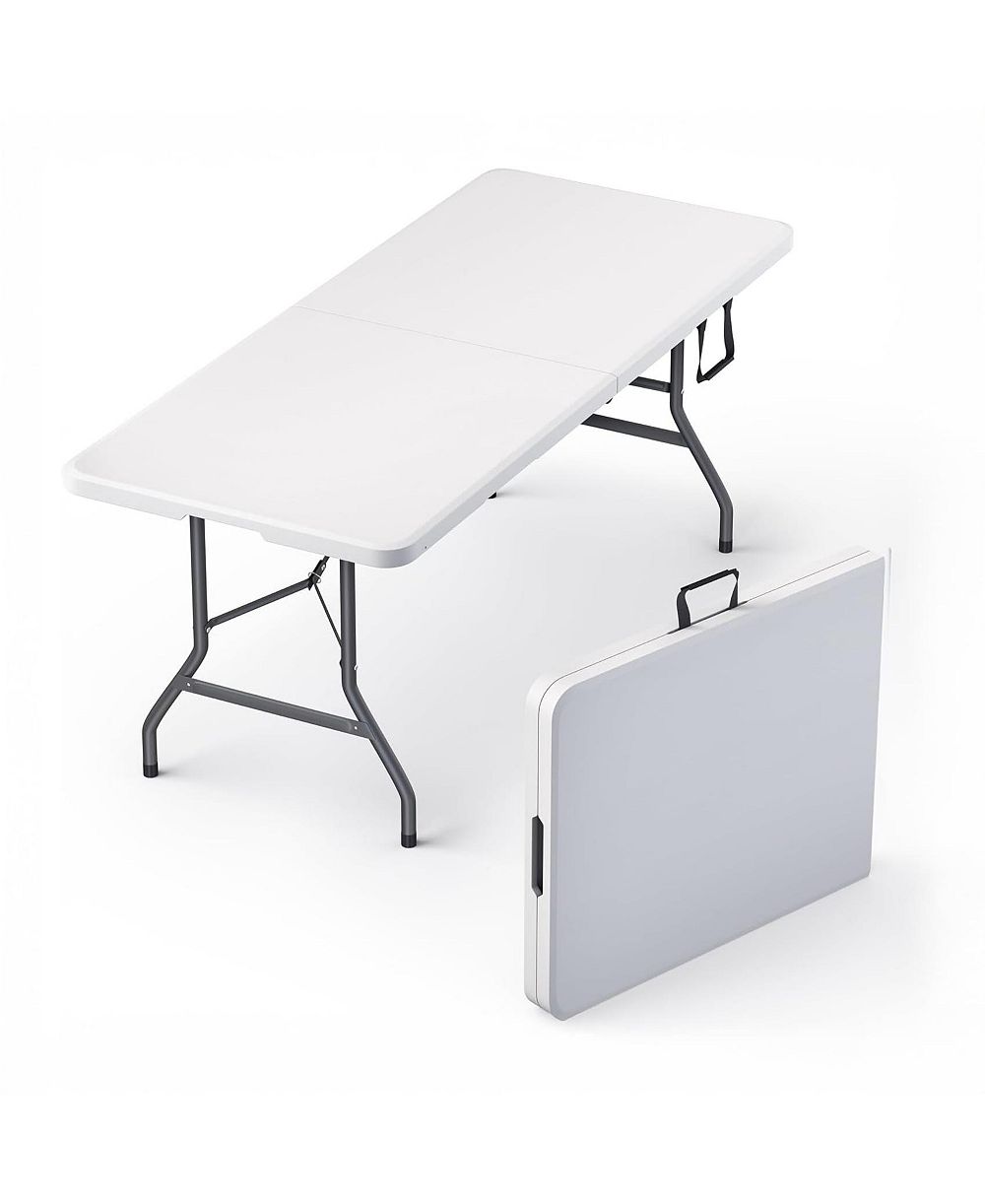 AOFAR 6 Feet Folding Table Steel Portable Heavy Duty