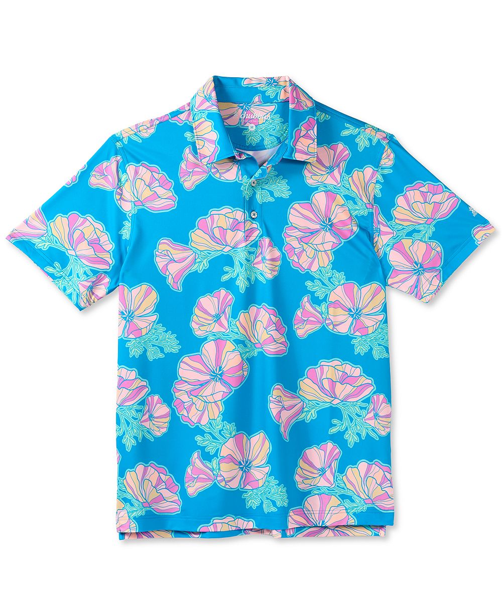 Chubbies Мужская рубашка-поло Great Grand Poppy, regular-fit