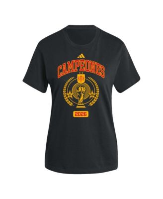 Мужская футболка adidas Spain National Team 2026 FIFA World Cup Champions Trophy, черная