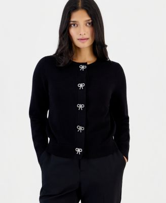 Кардиган с круглым вырезом и украшениями Anne Klein Essentials Petite