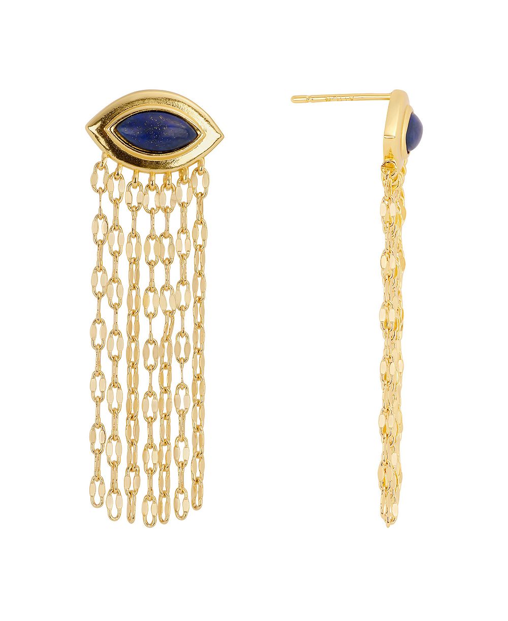 Серьги Macy's Gold-Plated Lapis Marquis Waterfall Drop