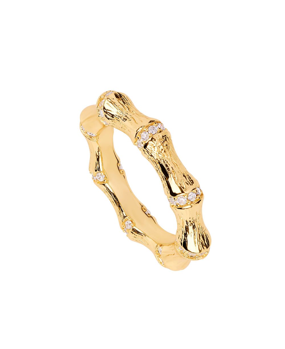 Macy's Gold-Plated Cubic Zirconia Textured Ring