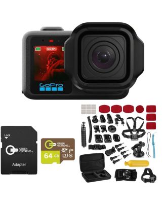 GoPro MISSION 1 PRO камера, комплект с картой памяти Lexar 633x UHS-I microSDHC 32GB и креплением на голову