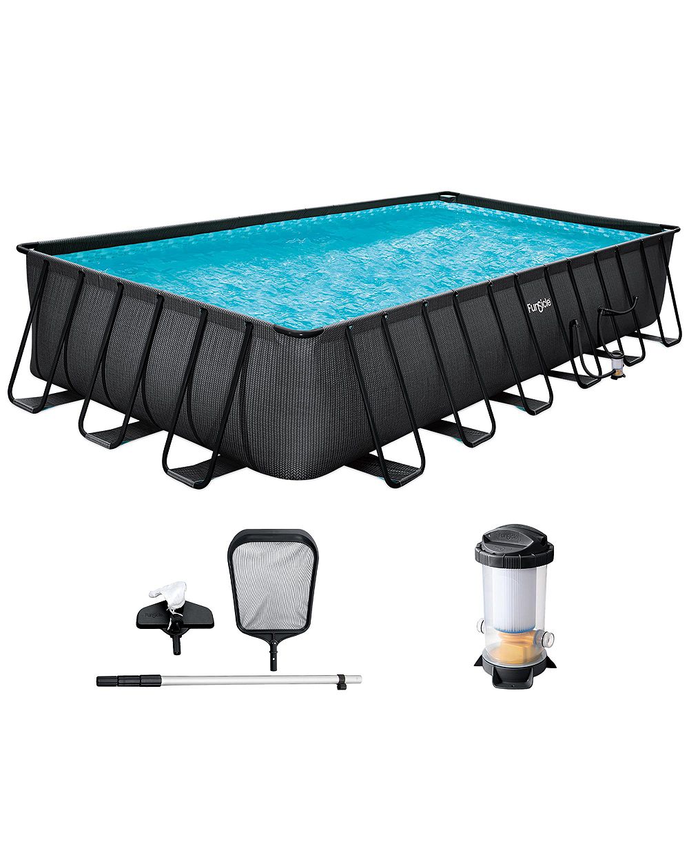 Наземный бассейн Funsicle 24 Ft Oasis Designer Lap Above Ground Pool с насосом