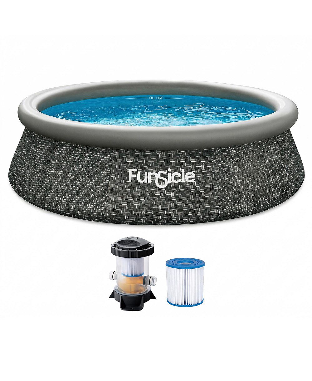 Funsicle бассейн QuickSet Ring Top Above Ground Dark Herringbone