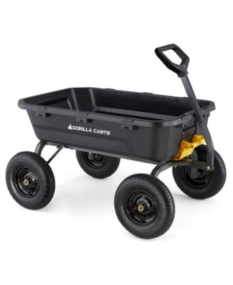 Садовая тележка Gorilla Carts Heavy Duty 12 Cubic Foot Poly Yard Dump, Black
