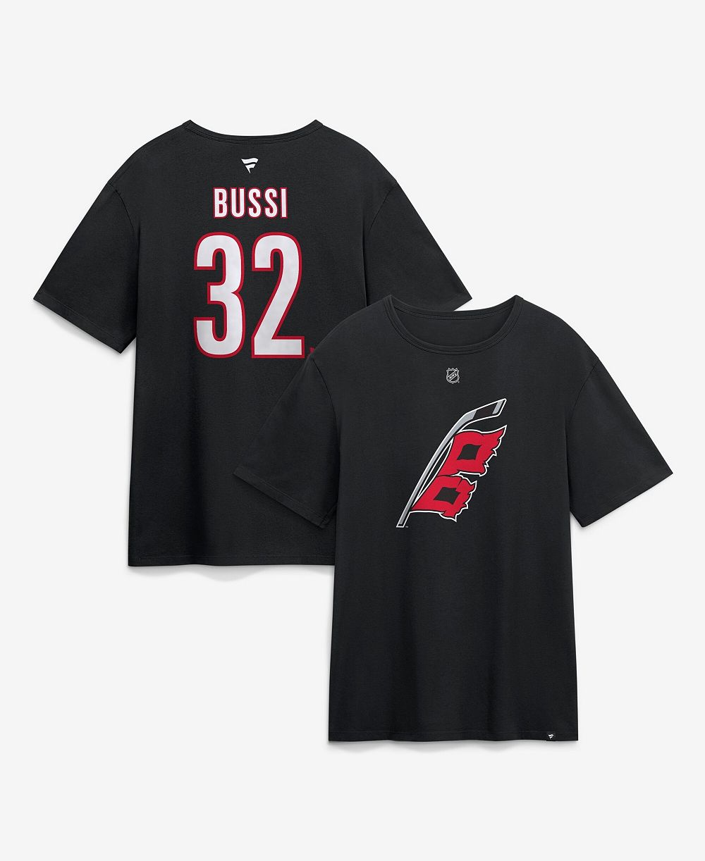 Fanatics Мужская футболка Brandon Bussi Carolina Hurricanes Authentic Stack Black