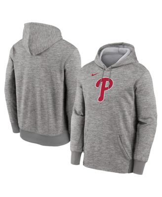 Худи Nike Men's Heather Gray Philadelphia Phillies Primary Logo Therma