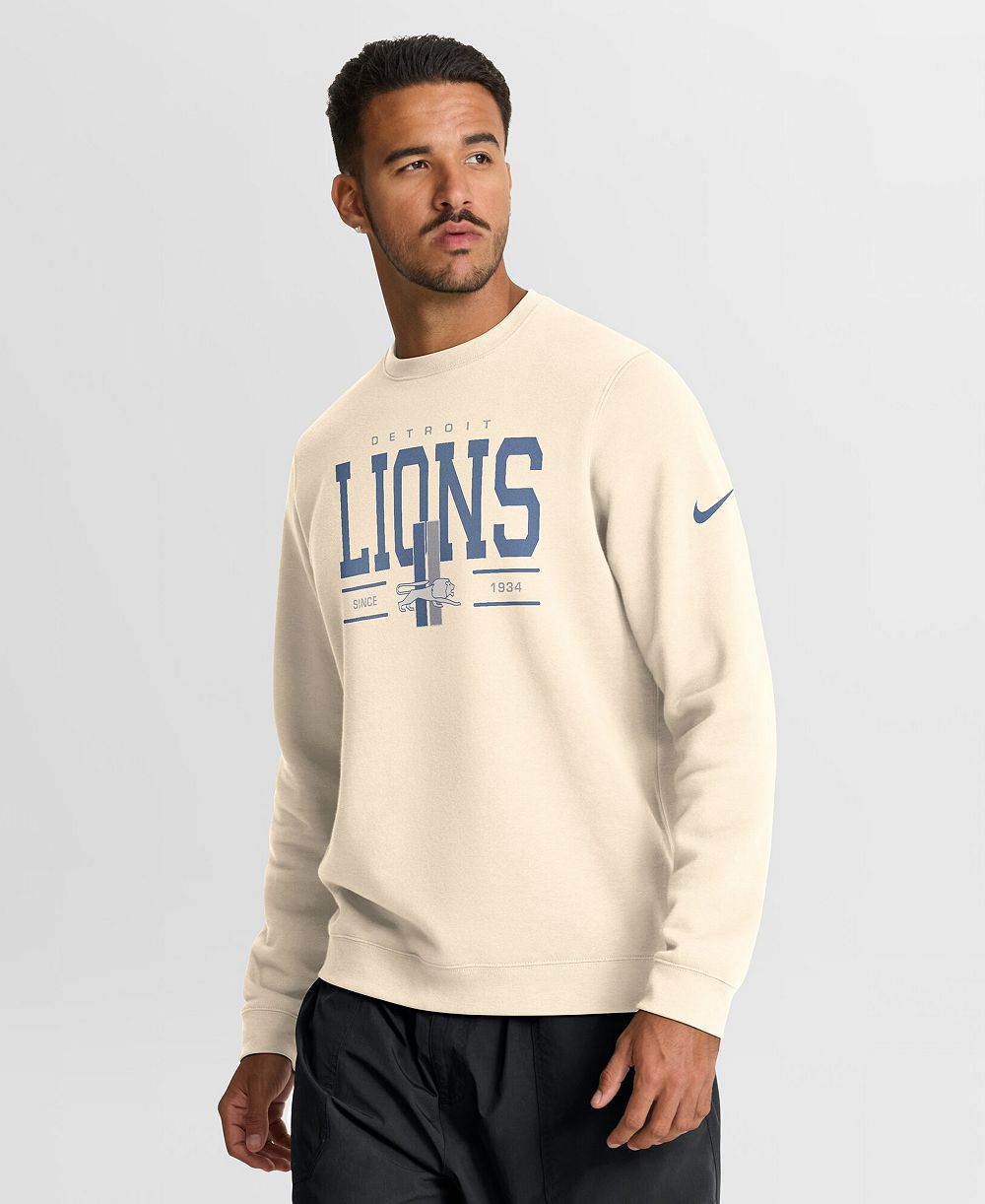 Мужская свитшот Nike Natural Detroit Lions Always Reppin' Club Fleece
