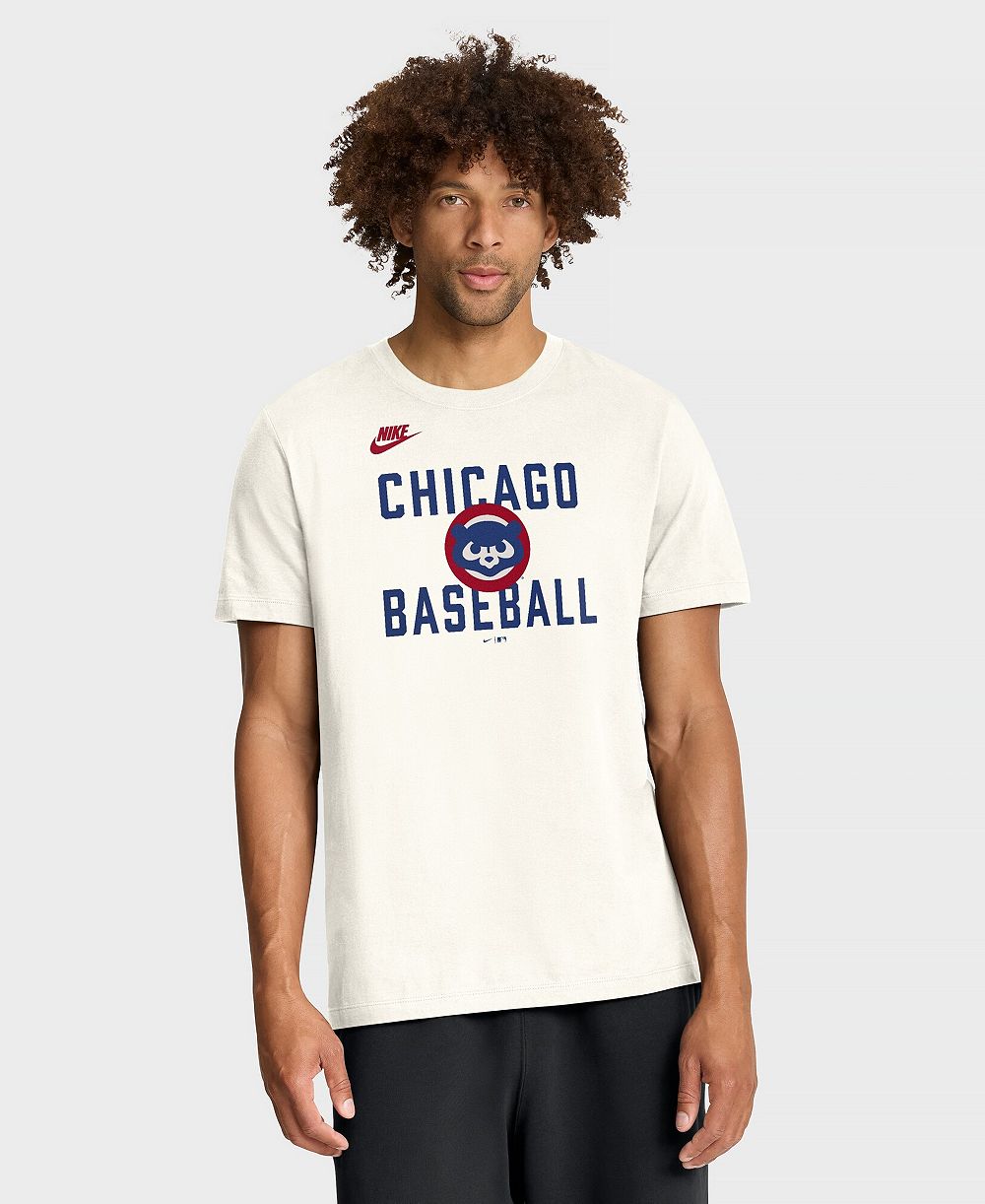 Nike Men's Cream Chicago Cubs Cooperstown Collection ‘70s Inspired T-Shirt