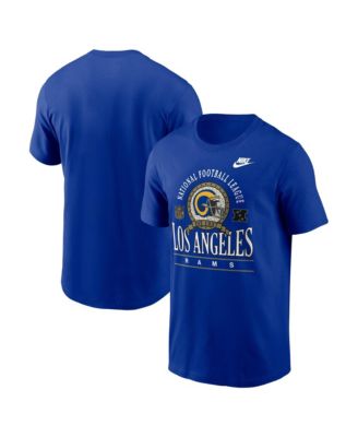 Мужская хлопковая футболка Nike Royal Los Angeles Rams Rewind Team Spirit Essential