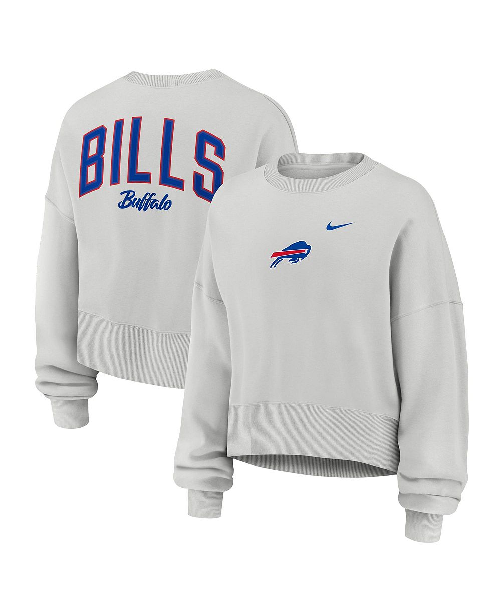 Nike Women's Gray Buffalo Bills Oversized Primetime Phoenix Fleece Sweatshirt