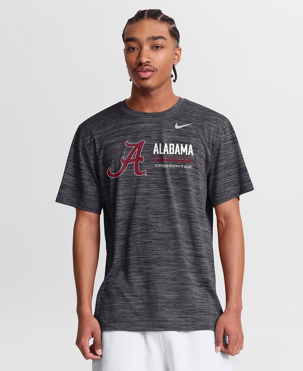 Nike Мужская футболка Alabama Crimson Tide Sideline Velocity Dri-FIT Anthracite