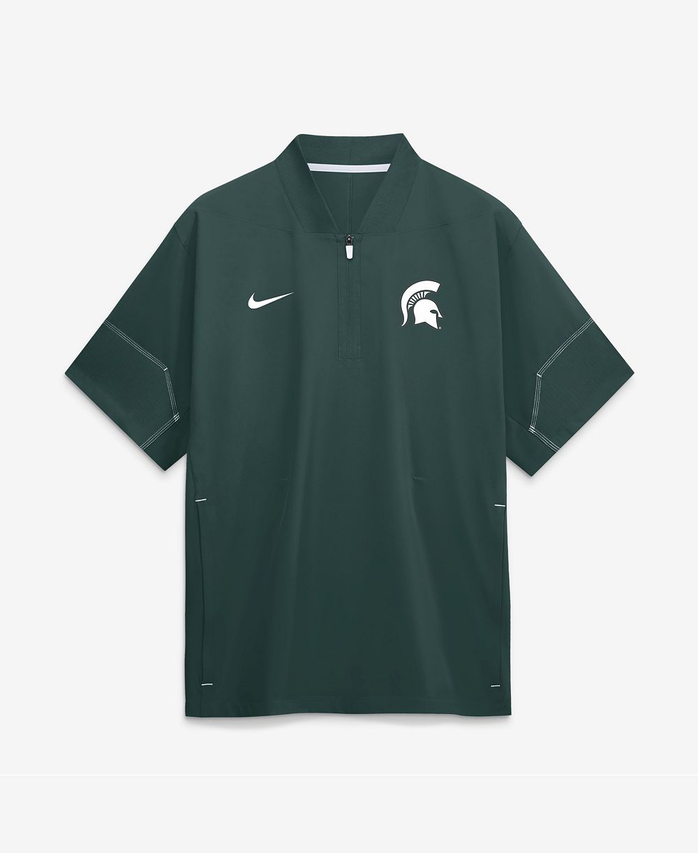 Мужская куртка Nike Michigan State Spartans 2026 Sideline Short Sleeve Quarter-Zip