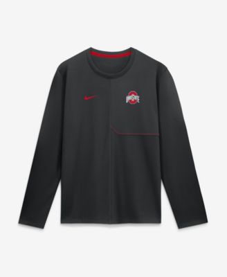 Мужская футболка Nike Black Ohio State Buckeyes 2026 Sideline Coaches UV Dri-FIT Long Sleeve