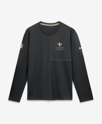 Мужская футболка Nike Black New Orleans Saints Sideline Coaches UV Dri-FIT Long Sleeve