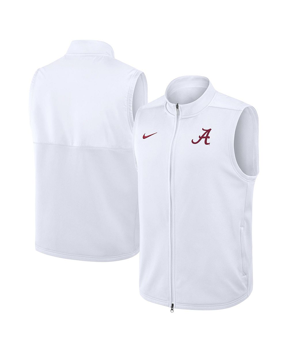 Nike Men's White Alabama Crimson Tide Primetime Victory Therma-FIT Full-Zip Vest