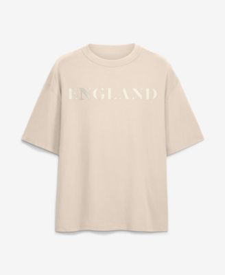 Мужская футболка Fanatics Cream England National Team Oversized Unwind Tonal Heavyweight
