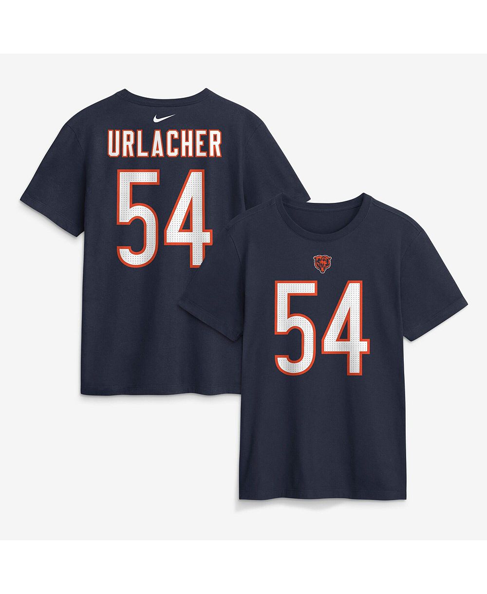 Мужская футболка Nike Brian Urlacher Navy Chicago Bears Retired Name & Number T-Shirt
