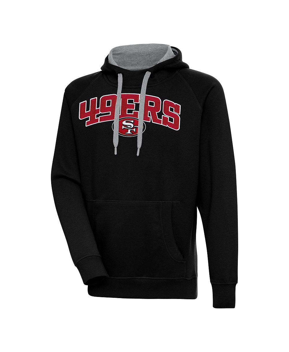 Мужское худи Antigua Black San Francisco 49ers Victory Pullover