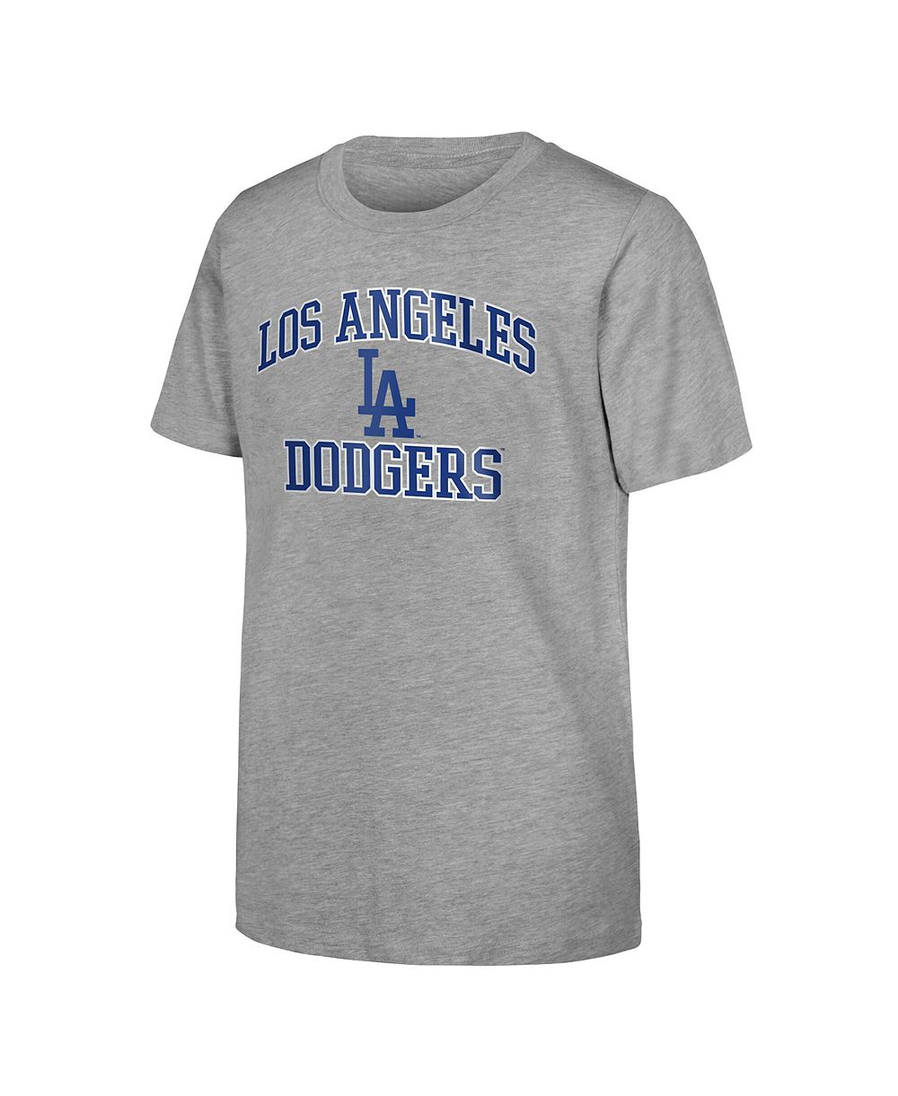 Детская футболка Outerstuff Heather Gray Los Angeles Dodgers Heart Soul