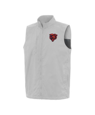 Antigua Мужская серая жилетка Chicago Bears Brisk Full-Zip