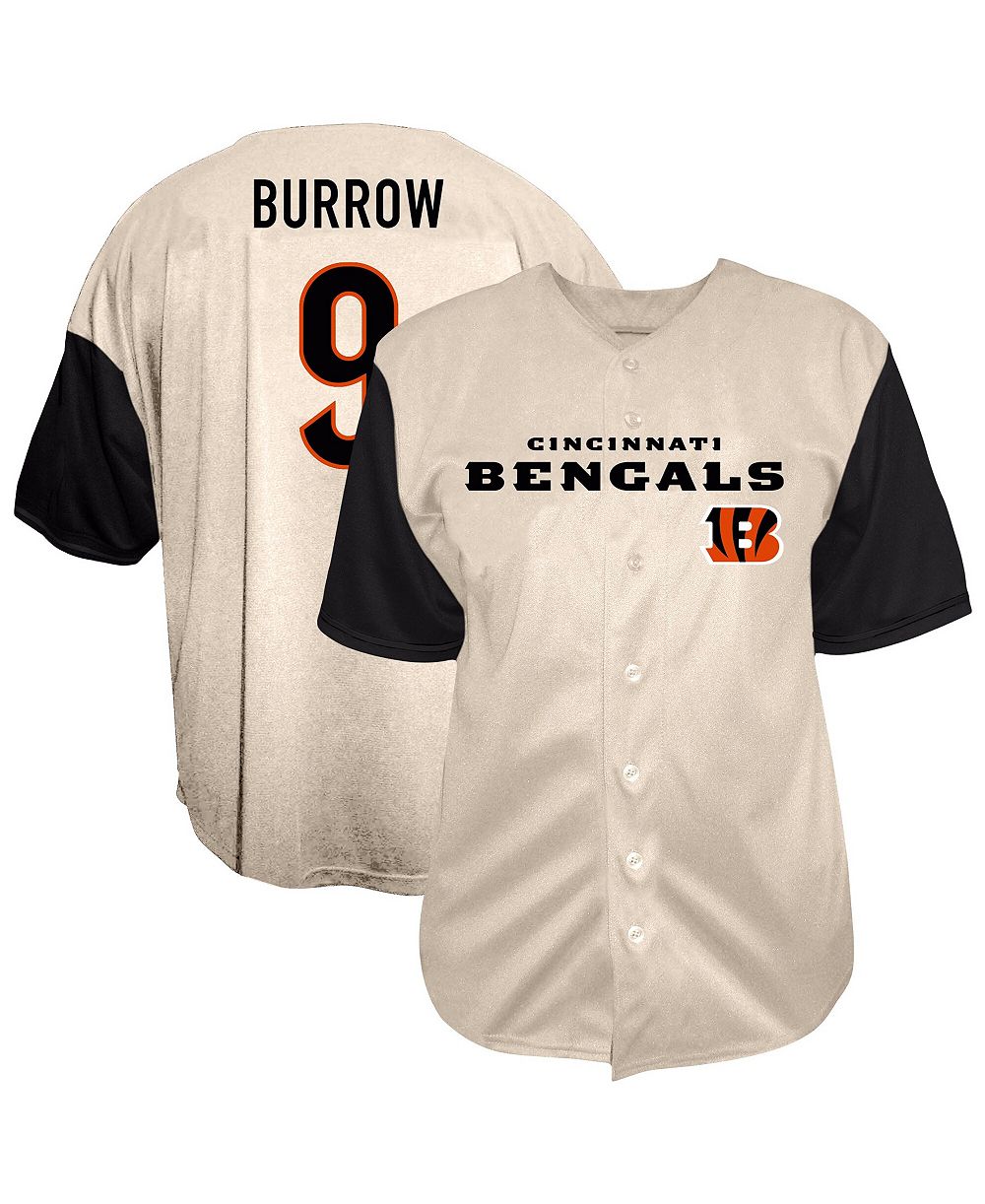 Мужская рубашка на пуговицах Fanatics Joe Burrow Cincinnati Bengals Big Tall Baseball