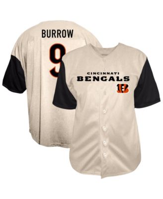 Мужская рубашка на пуговицах Fanatics Joe Burrow Cincinnati Bengals Big Tall Baseball