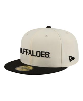 Мужская кепка New Era Cream/Black Colorado Buffaloes Two-Tone Script 59FIFTY Fitted