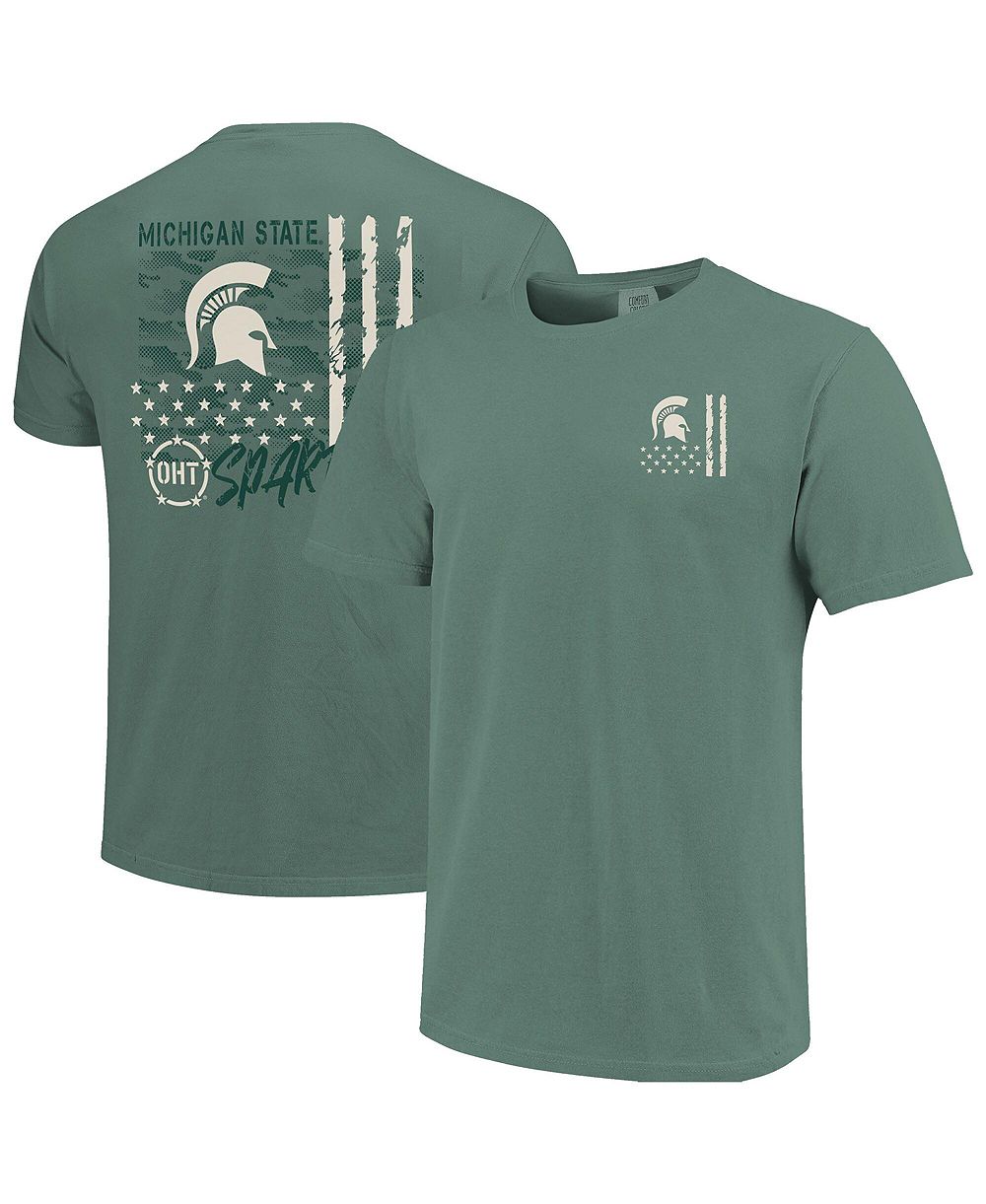 Image One Men's Green Michigan State Spartans Comfort Colors OHT Camo Overlay T-Shirt