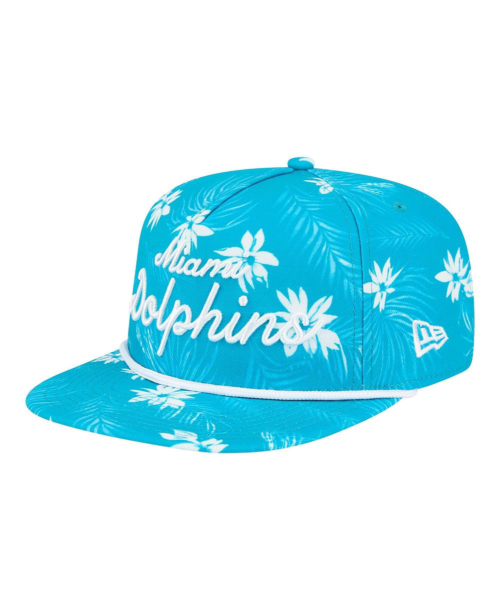 New Era кепка мужская Aqua Miami Dolphins с принтом пальм, модель A-Frame 9FIFTY Snapback