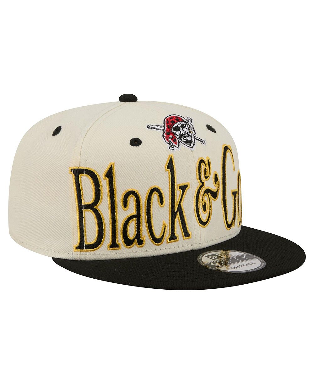 New Era Men's Cream Pittsburgh Pirates Oversized Slogan 9FIFTY Snapback Hat